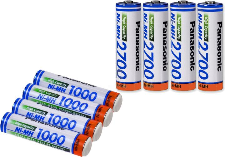 Actual product image Panasonic HR-3U + battery box (4 pcs., AA, 2700 mAh)