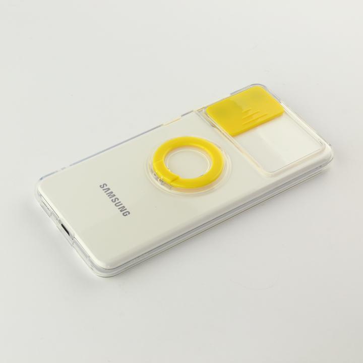 Image du produit PhoneLook Coque Caméra clapet avec anneau jaune (Samsung Galaxy S22+)