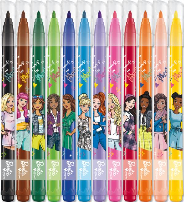 Produktbild Maped Faserschreiberetui 12ST Barbie (Mehrfarbig, 12 x)