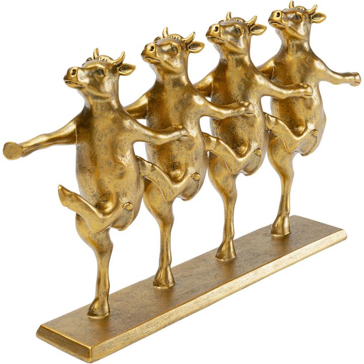 Actual product image Kare Design Deko Figur Dancing Cows Gold 40cm