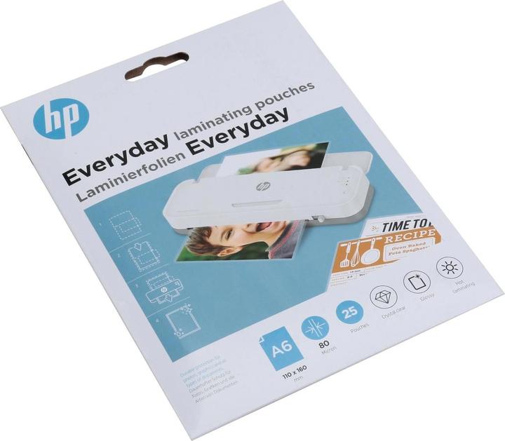 Produktbild HP Laminierfolie Everyday A6, 80 µm, 25 Stück, Glänzend (A6, 25 Stück, 80 µm)
