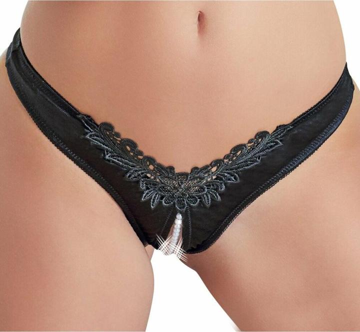 Actual product image Cottelli Collection String ouvert with pearls (S)