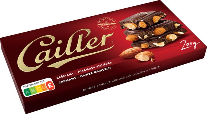 Image du produit Cailler Tablette Chocolat noir avec amandes (200 g)