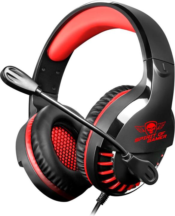 Image du produit Spirit Of Gamer Casque Micro Gamer Filaire Pro-H3 (Noir/Rouge) (Filaire)