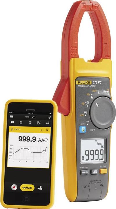 Image du produit Fluke Multimètre à main, pince de courant di (CAT III 1000V, CAT IV 600V)