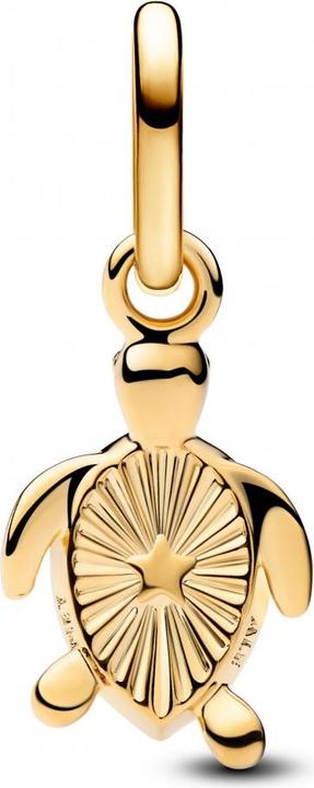 Actual product image Pandora Green Turtle Mini Dangle Charm (Gold plated, Metal)