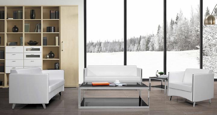 Produktbild Jet-Line Bürosofa Sidney weiss 3-Teilig (2-Sitzer)