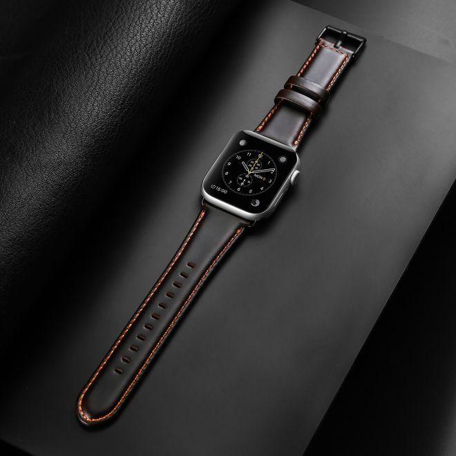 Image du produit Dux Ducis Business Series Bracelet de remplacement en cuir véritable (44 mm, 45 mm, 42 mm, Cuir véritable, Apple Watch Series 7, Apple Watch Series 8, Apple Watch Series 9, Apple Watch SE, Apple Watch Series 1, Apple Watch Series 2, Apple Watch Series 3, Apple Watch Series 4, Apple Watch Series 5, Apple Watch Series 6)