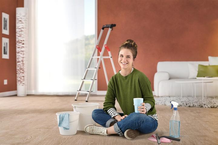 Produktbild Hailo L80 ComfortLine, Alu-Sicherheits-Stehleiter, 7 Stufen (Trittleiter, 140 cm)