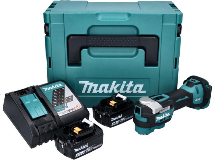 Actual product image Makita DTM 52 RFJ Battery Multifunction Tool 18 V Starlock Max Brushless + 2x Battery 3.0 Ah + Charger