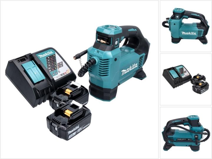 Produktbild Makita DMP 181 RF Akku Kompressor 18 V 11,1 bar + 2x Akku 3,0 Ah + Ladegerät (11.10 Bar)