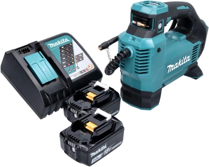 Produktbild Makita DMP 181 RF Akku Kompressor 18 V 11,1 bar + 2x Akku 3,0 Ah + Ladegerät (11.10 Bar)