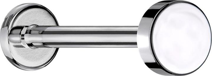 Star Piercing Micro Labret Innengewinde silber Scheibe (Titan G23, ohne Messing)