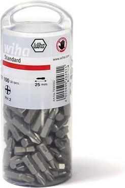 Immagine prodotto Wiha Set di punte standard 25 mm TORX® (T20) 100 pezzi 1/4" in confezione bulk (40463) (T20)