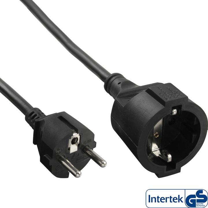 Produktbild InLine Schutzkontakt-Verlängerung ST / BU (1.50 m, CEE 7/7)