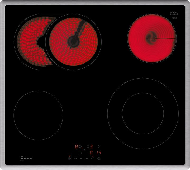 Actual product image Neff N 50, Electric hob, 60 cm, Black, With overlying frame, T16SBN1L0