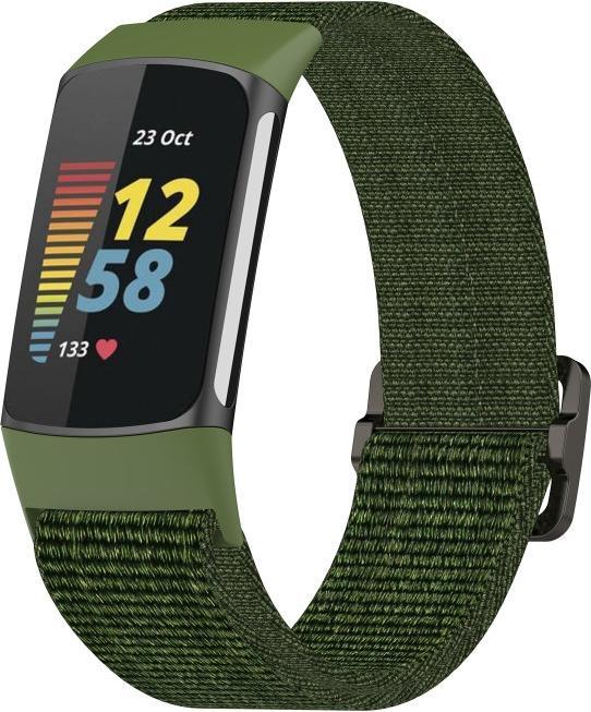 Produktbild Cover-Discount Fitbit Charge 5 - Canvas Armband grün (Nylon)