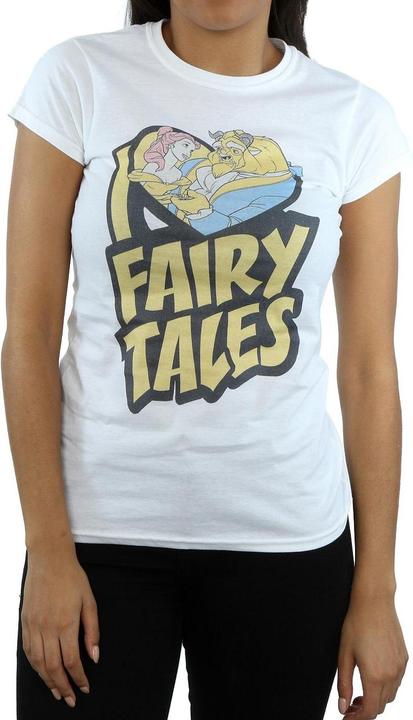 Actual product image Disney Womens/Ladies Beauty And The Beast I Love Fairy Tales Cotton T-Shirt (XL)