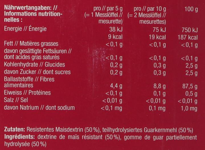 Nährwerte und Zutaten Omni Logic Fibre Pulver (1 Stück, Pulver, 364 g)
