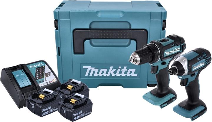 Image du produit Makita DLX 2127 J1 Kit Combo Batterie DDF 482 Z Perceuse-Visseuse sans fil + DTD 152 Visseuse à choc + 3x A (Fonctionnement sur batterie)