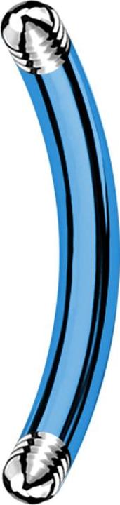 Actual product image Star Piercing Banana stick light blue (without brass, Titanium G23)