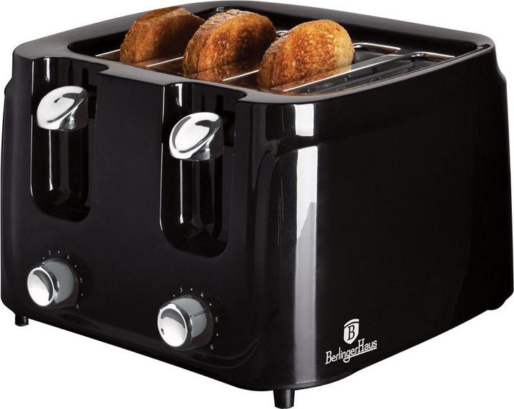 Actual product image BerlingerHaus BH9241 Toaster, 4 slices Black Silver Collection blacksilver