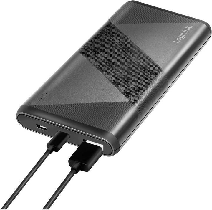 Image du produit LogiLink Batterie d'appoint mobile, 10 000 mAh, 2x USB, noir Batterie d'appoint portable pour smartphones & (10000 mAh, 18 W, 37 Wh)