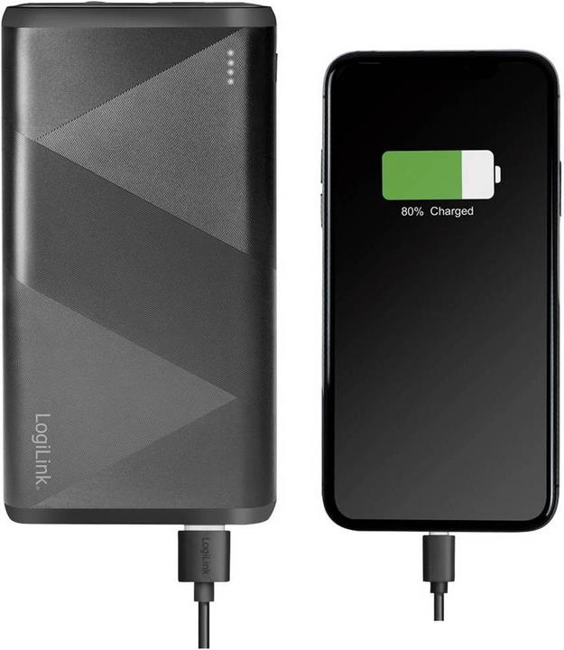 Image du produit LogiLink Batterie d'appoint mobile, 10 000 mAh, 2x USB, noir Batterie d'appoint portable pour smartphones & (10000 mAh, 18 W, 37 Wh)