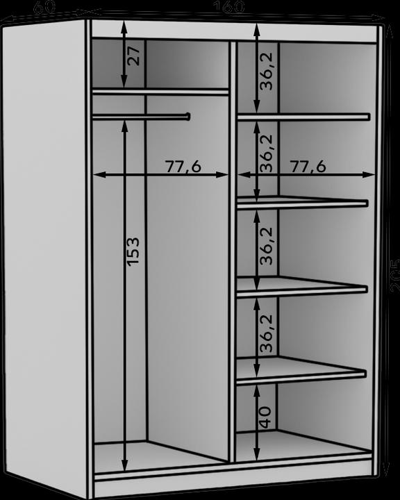 Immagine prodotto ADRK Furniture Delia (180 x 60 x 205 cm)