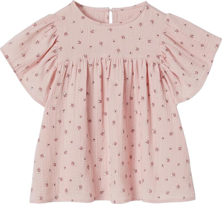 Image du produit Vertbaudet Blouse fille manches papillon en coton bio (98)