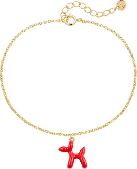 Glanzstücke München Damen Armband Ballon-Hund - 36244 (17 cm, Sterling Silber)