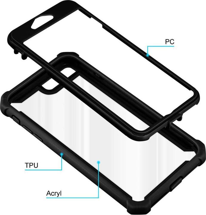 Produktbild Cadorabo Hybrid 2-in-1 Acrylic Cover (Apple iPhone 7 Plus, Apple iPhone 7s Plus)