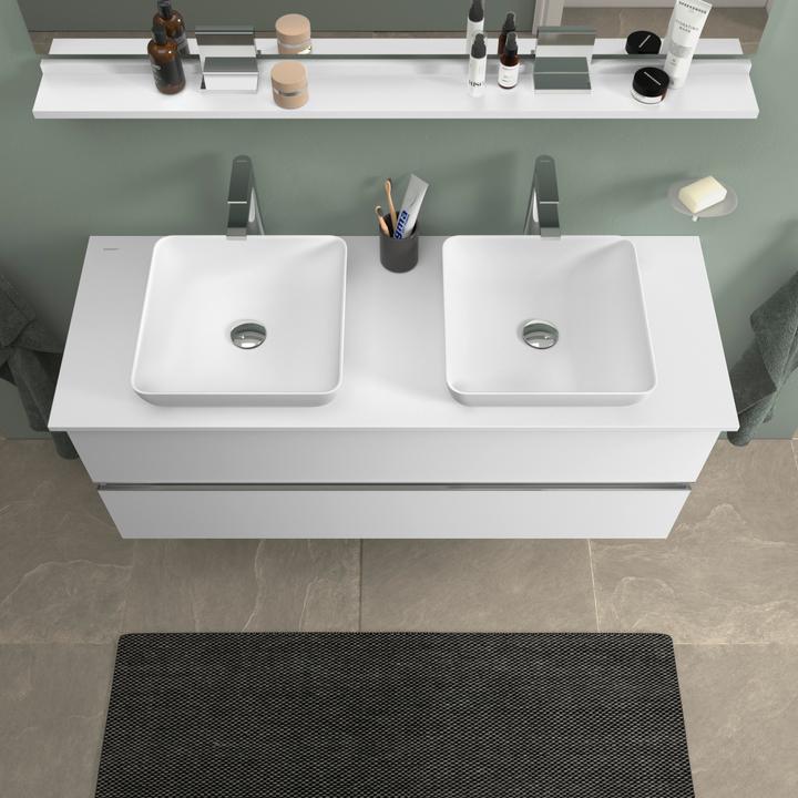 Produktbild Duravit Sivida Aufsatzwaschtisch, eckig, 400x400mm, ohne Hahnloch, ohne Überlauf (400 mm, 400 mm)