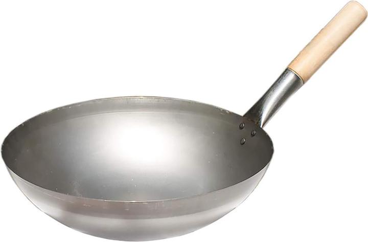 Productafbeelding All'Grill Originele Chinese wokpan, Ø 30 cm en roestvrijstalen wokring