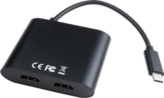 Actual product image V7 USB C AdapterUSB to 2X HDMI (USB-C, 2 Ports)
