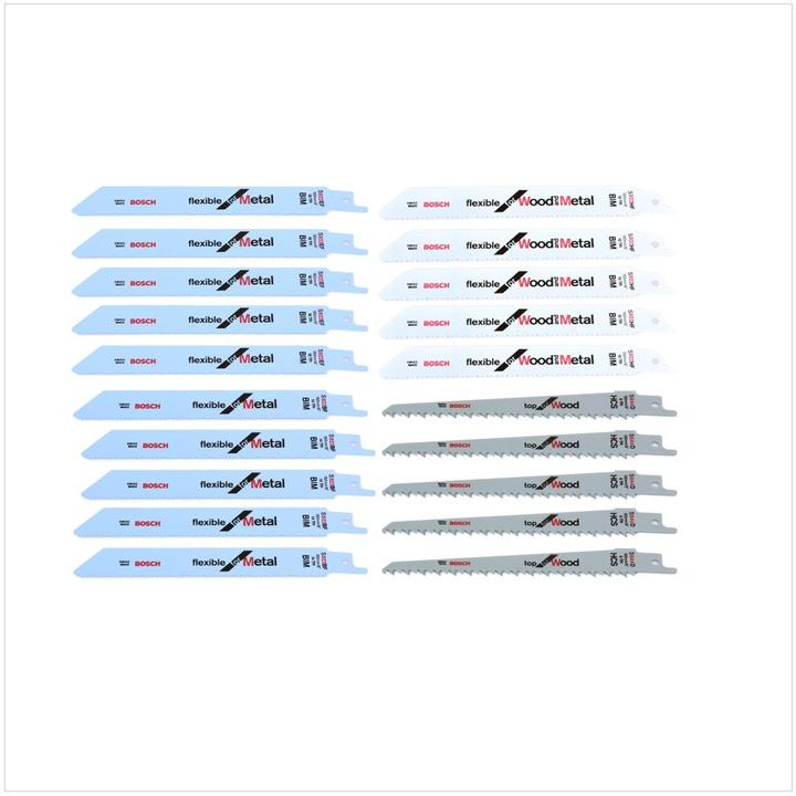 Image du produit Bosch Professional Zubehör Jeu de 20 lames de scie sabre Wood and Metal