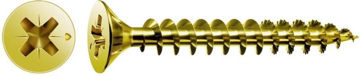 Actual product image Spax Screw R 88094 Countersunk head with point/cross recess -PZ 2.5 x 25/22-Z Galvanised steel yellow (1000 Screws per piece)