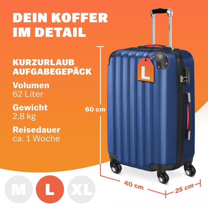 Produktbild Monzana Hartschalenkoffer (62 l, M (50 - 90l))