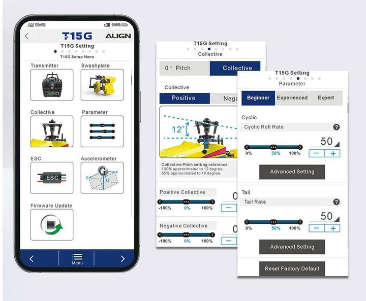 Produktbild Align Helikopter T-Rex T15 Combo, Gelb BTF