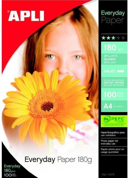 Image du produit Agipa Papier photo everyday, DIN A4, 180 g/qm, brillant (180 g/m², A4, 1 x)