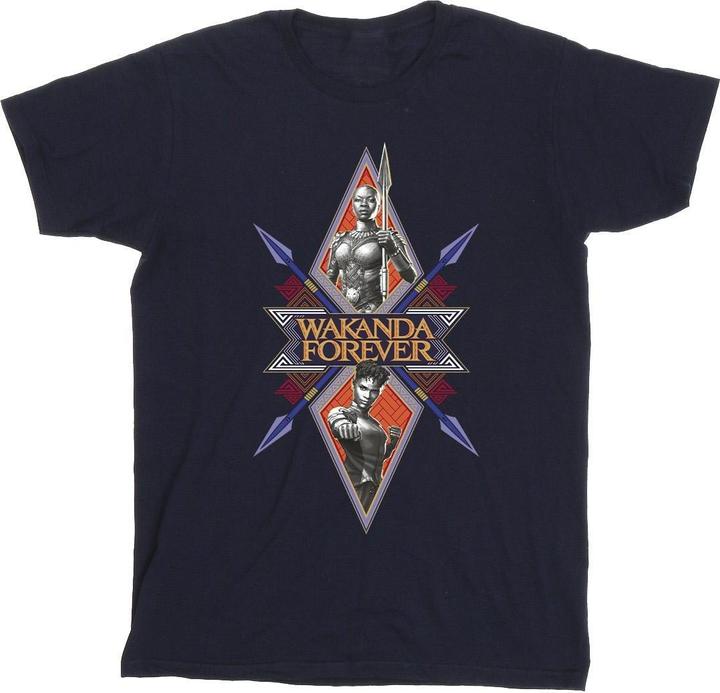 Wakanda Forever Tribal Spear Chest TShirt (4XL)