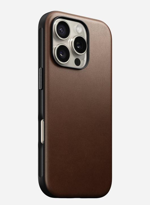 Actual product image Nomad Modern Leather Case iPhone 16 Pro Brown (Apple iPhone 16 Pro)