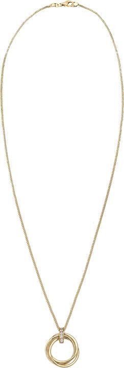 Produktbild Elli DIAMONDS Halskette Kreis Trio Diamant (0.025 ct.) 925 Silber (925 Sterling Silber, Diamant)