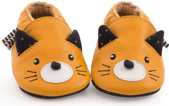Produktbild Moulin Roty Lederschühchen gelbe Katze 6/12 Monate, Les Moustaches (12)