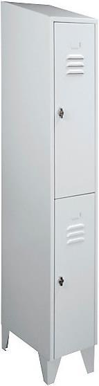 Produktbild Wolf Stahlschrank mit Schrägdach, Abteile horizontal geteilt (30 cm, 195 cm)
