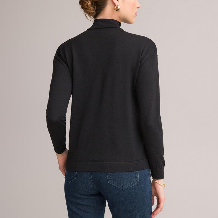 Actual product image Anne Weyburn Fine knit jumper with stand-up collar (44, 46)