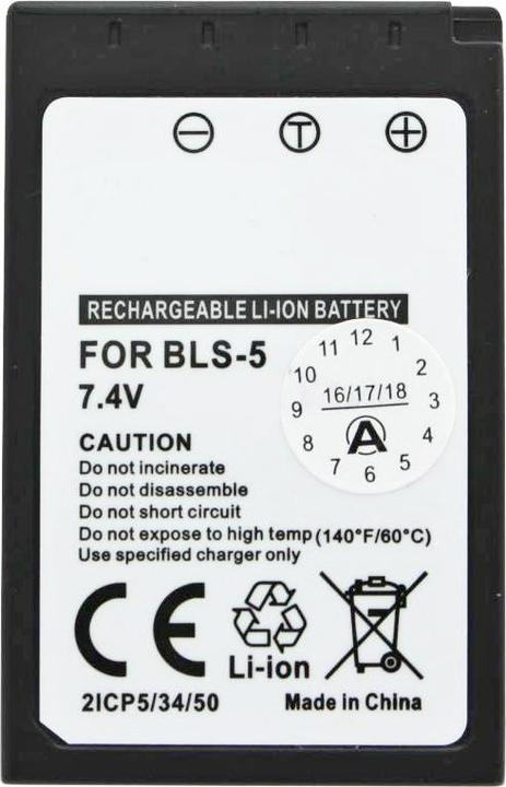 Produktbild AccuCell Akku Olympus BLS-5, E-P3, -PL1s, -PL2, -PL3 (Akku)