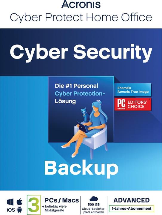 Actual product image Acronis Cyber Protect Home Office Advanced (3 User, 1 Devices/Users, 12 months)