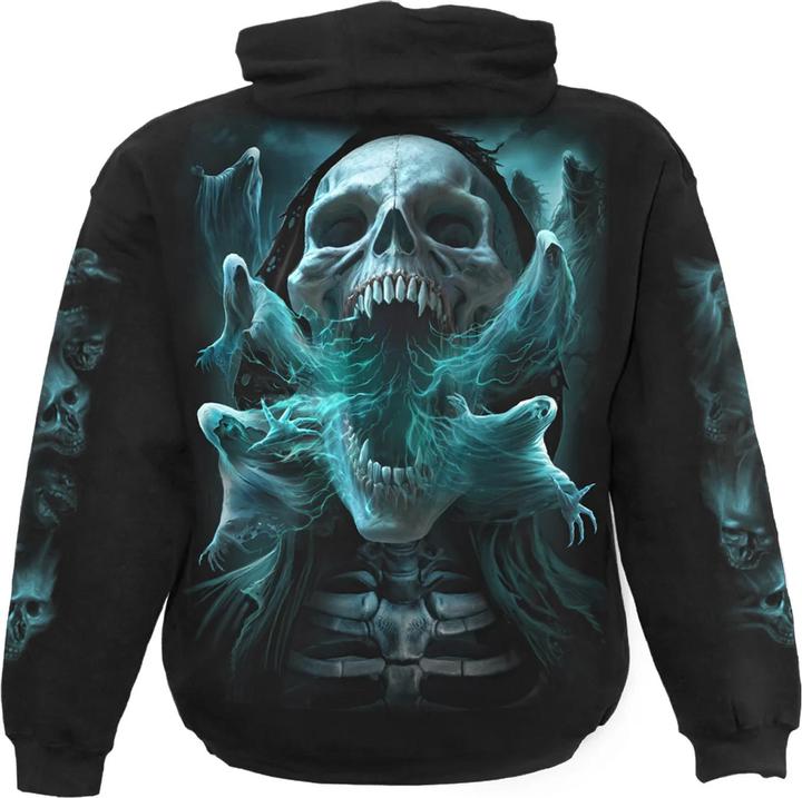 Actual product image Spiral Unisex Adult Ghost Skull Hoodie (L)