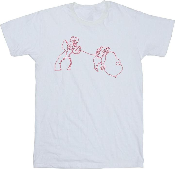 Produktbild Disney Lady And The Tramp Spaghetti Outline TShirt (L)